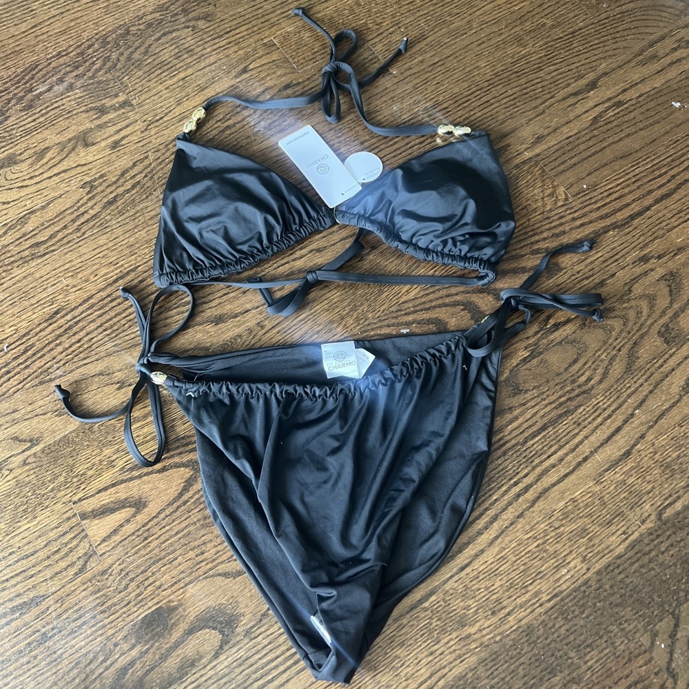 Charmo Swimwear Two PCs Black Nwt Size S